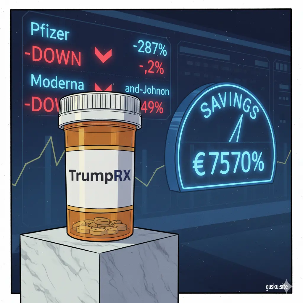 Satirical take on the launch of the TrumpRx prescription drug website.